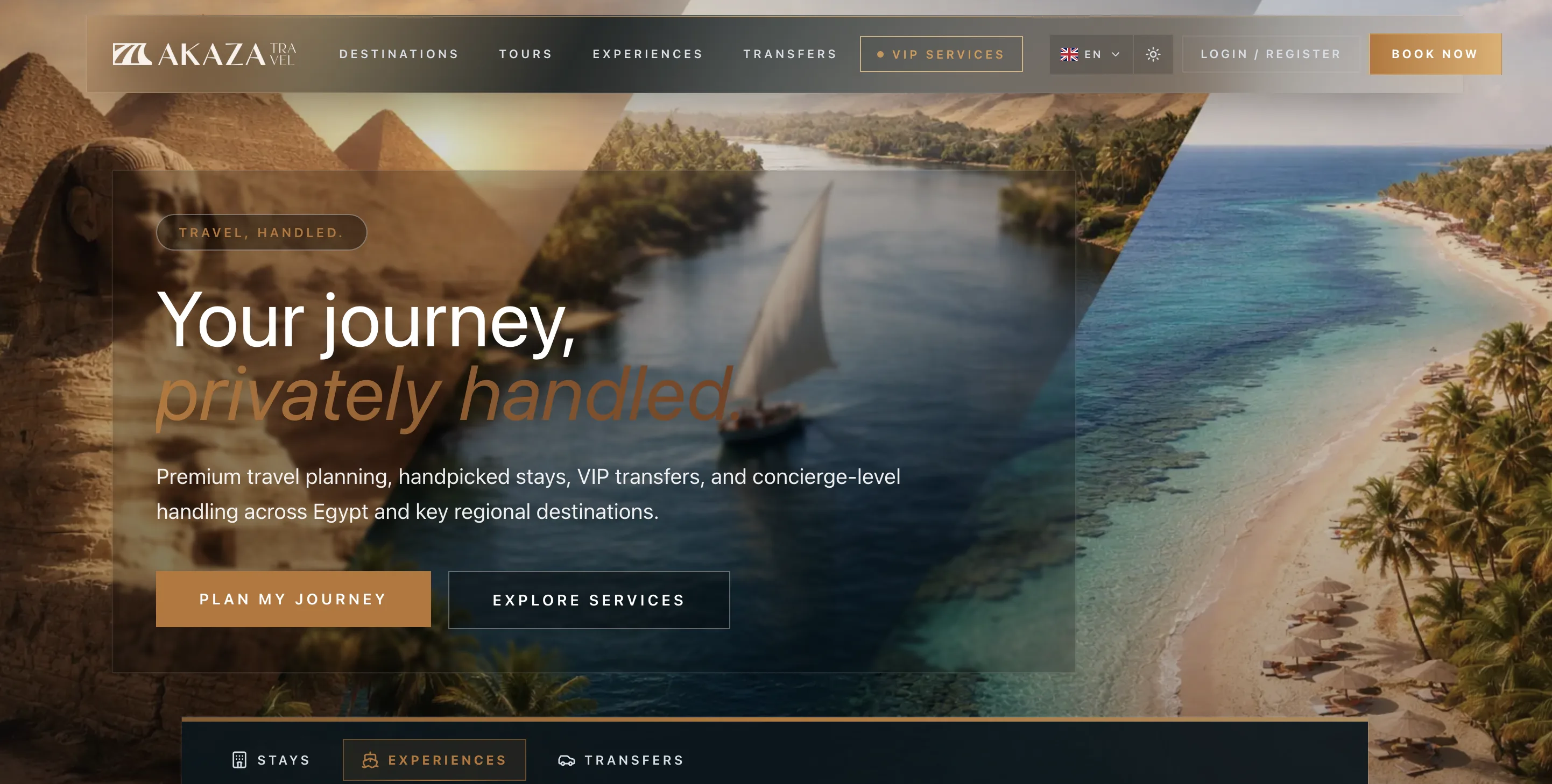 Akaza Travel — Luxury Booking Platform